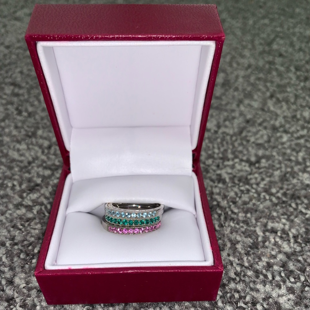 Helzberg birthstone rings December, May, June new